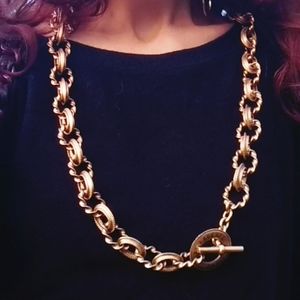 Karl Lagerfeld Paris Gold Chain Toggle Necklace